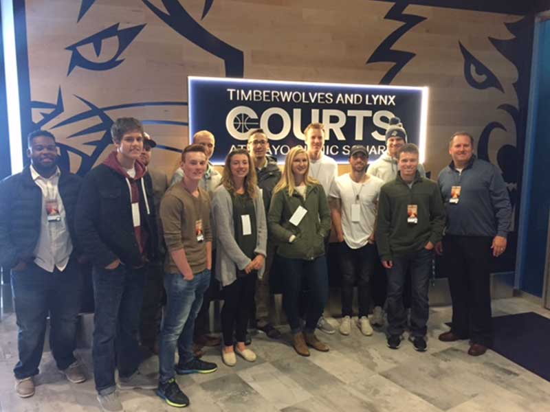 Sports management class visits Minnesota team headquarters