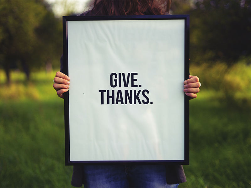 gratitude for thanksgiving