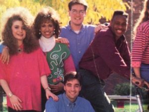 Clifton Ross with friends at North Central in the early 1990s.