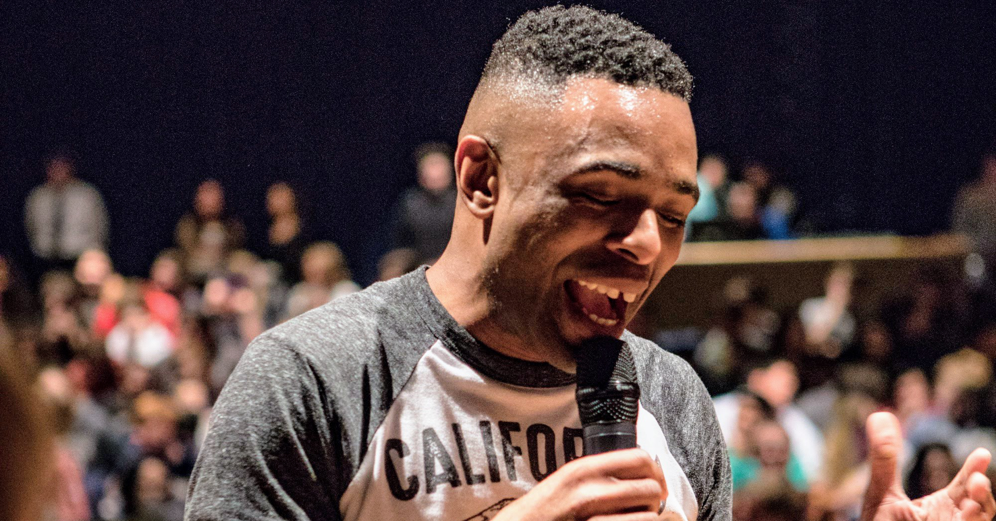 Terrence Talley speaking to a crowd.