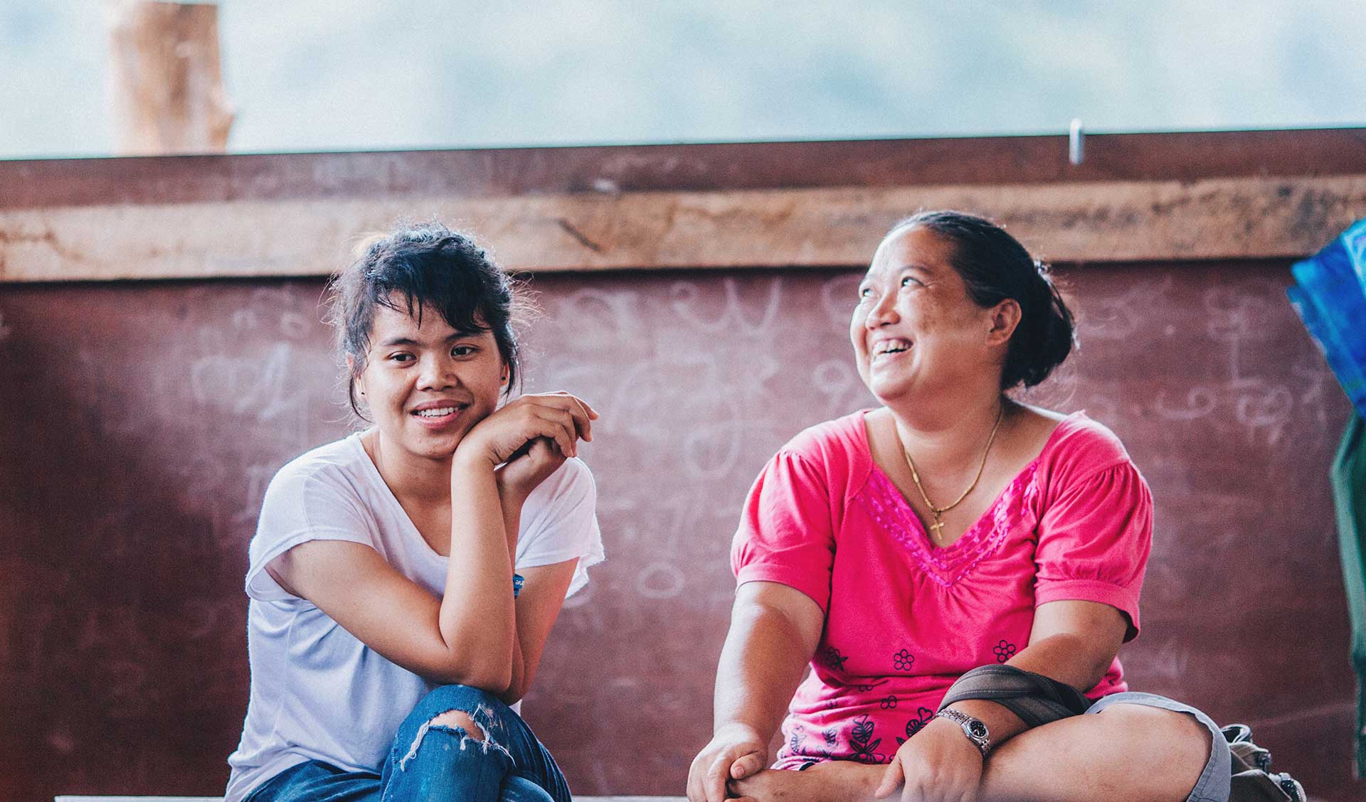 Rosebell - Venture partner (right) pictured with girl