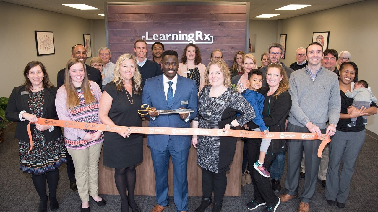 Kim Hanson (third from left) and colleagues celebrate the opening of a LearningRx Center in Knoxville, TN.