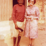 Aggie Berg with the man who had carried her as an infant through the African jungle