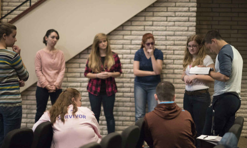 A group of North Central students after Chapel.