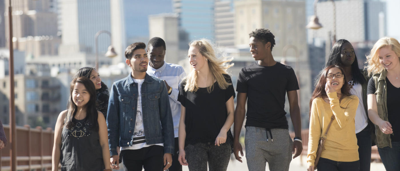 North Central students in downtown Minneapolis.