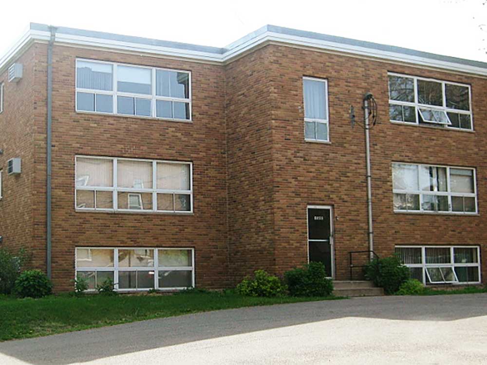 The outside view of the 1500 building, our married resident apartment complex