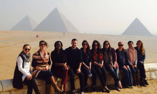 Students in Egypt for a study abroad trip.