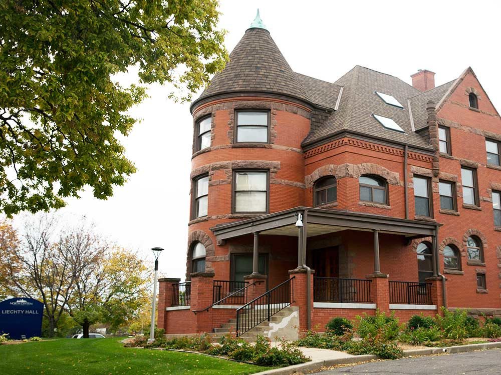 Outdoor view of Liechty Hall, home of the School of Business and Graduate Studies