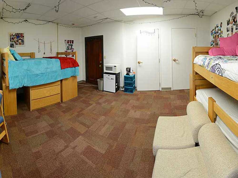 One of the Miller Hall dorm rooms