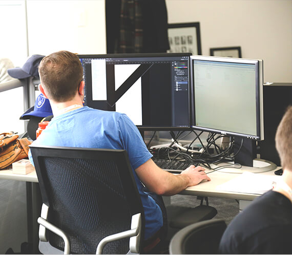 Person working on computer