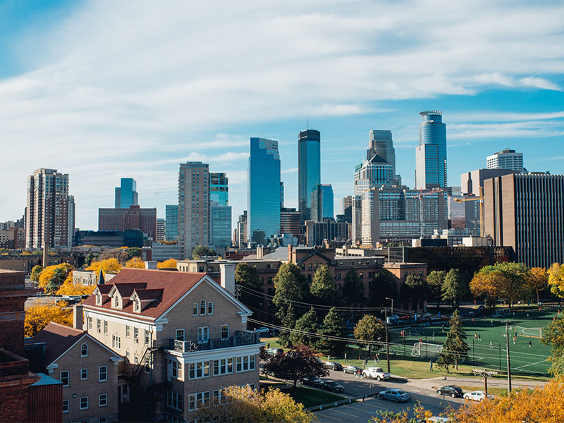 Skyline view of Minneapolis