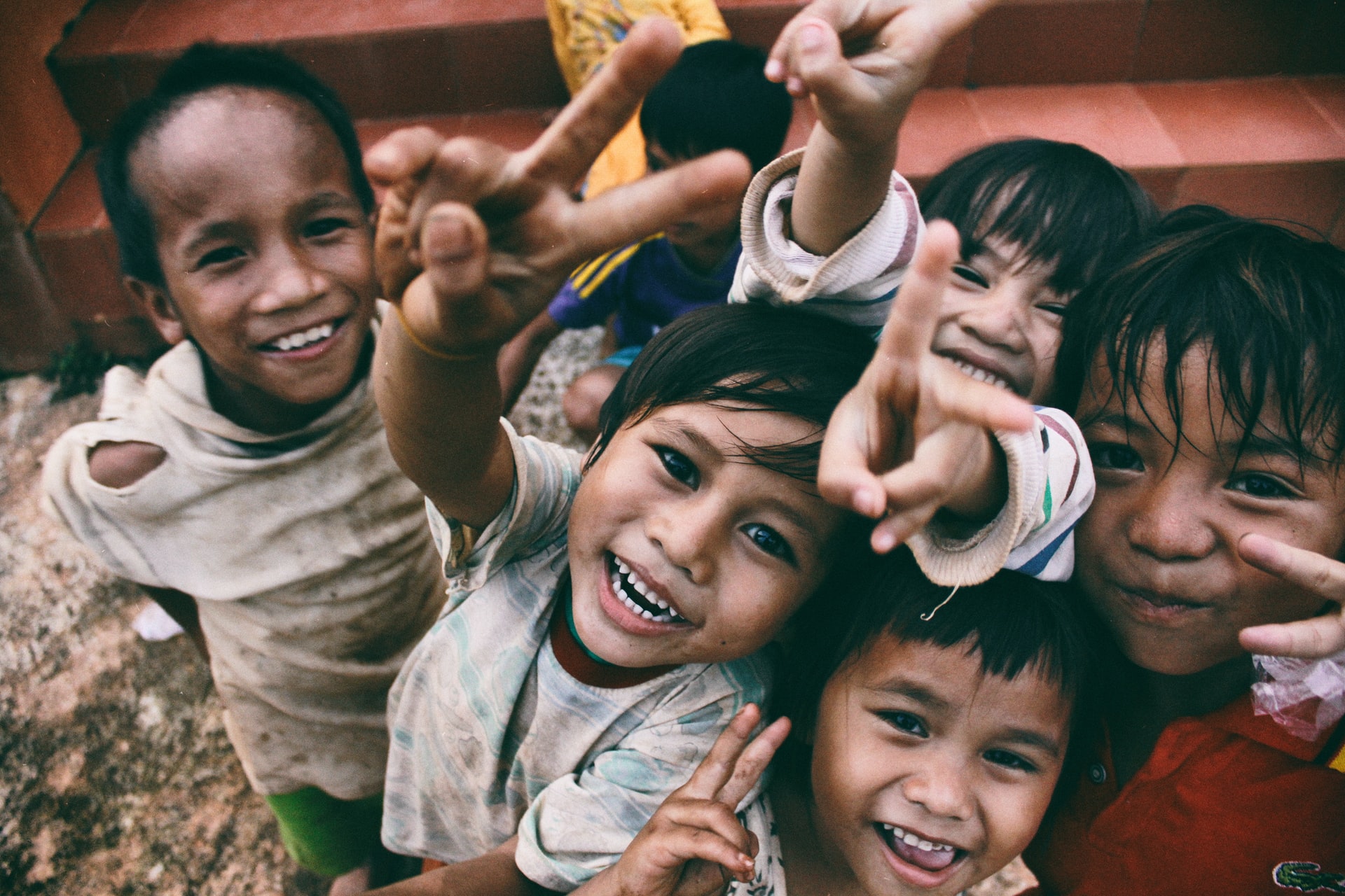 Group of kids smiling