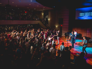 NCU students worshipping at chapel