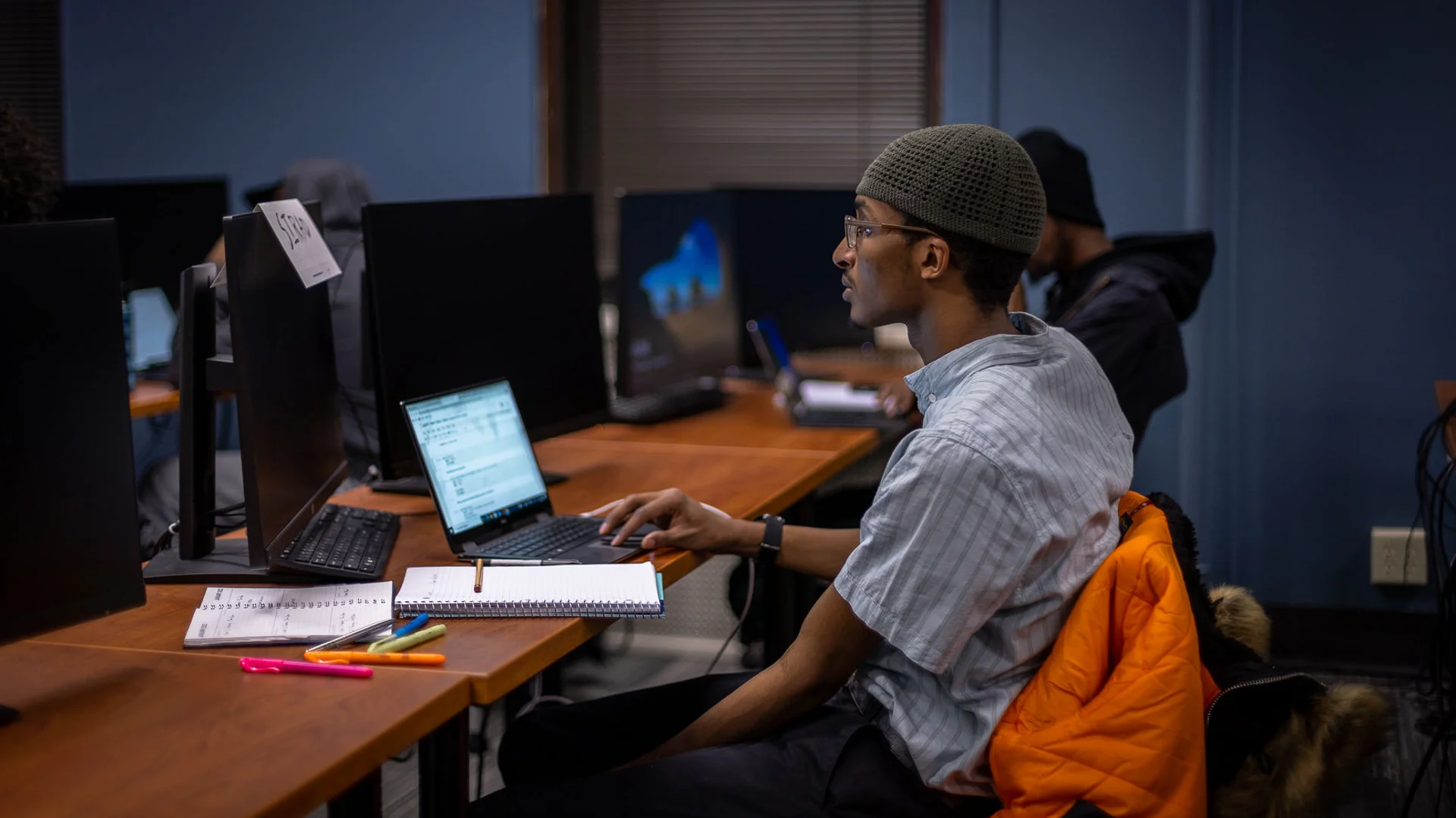 NCU student completing an internship