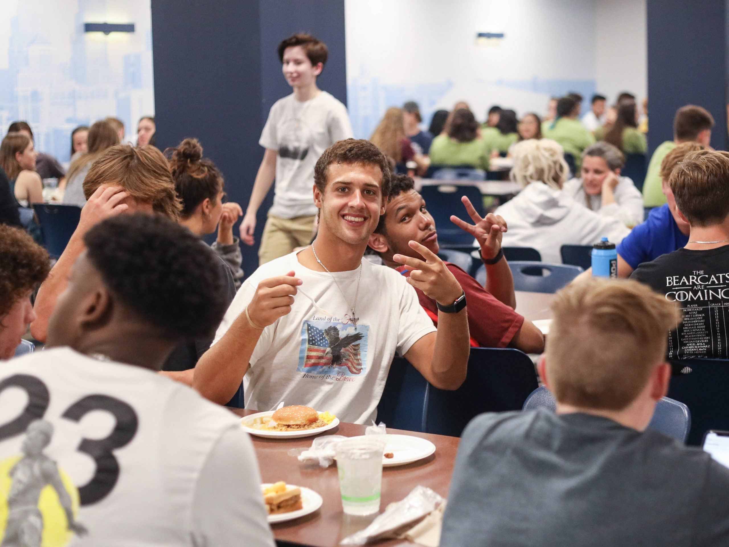 NCU Students in the cafeteria.